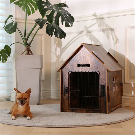 Tucker Murphy Pet™ Byrn Wooden Pet House Indoor w/ Roof Dog house w ...