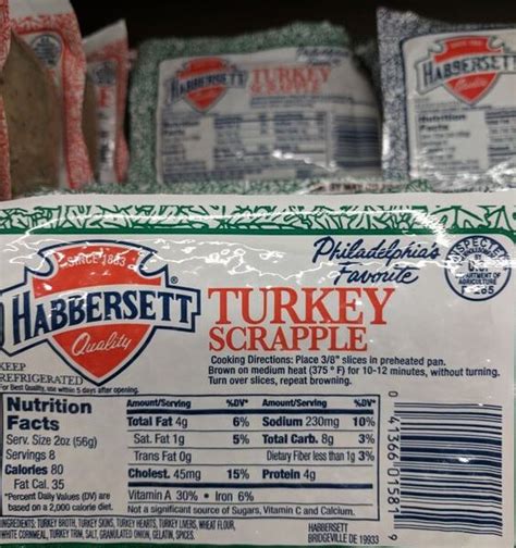 Habbersett Turkey Scrapple 1 Lb (6 Pack) - meadowhillfarms