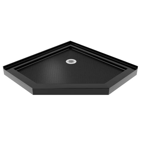 DreamLine SlimLine 42 in. x 42 in. Corner Shower Base in Black Color ...