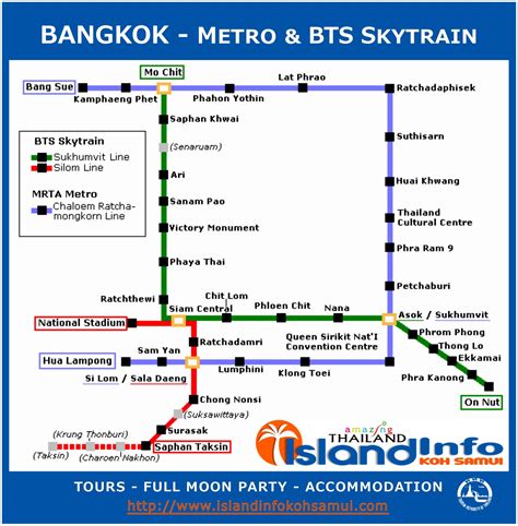 Bangkok Transport Map, Metro and BTS Skytrain. Info about Thailand ...