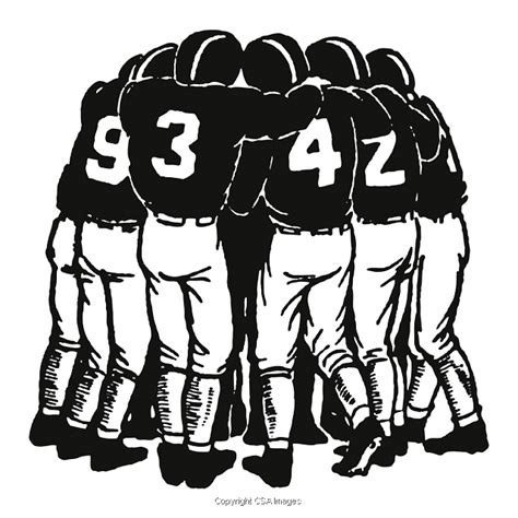 Football Team Huddle Clipart