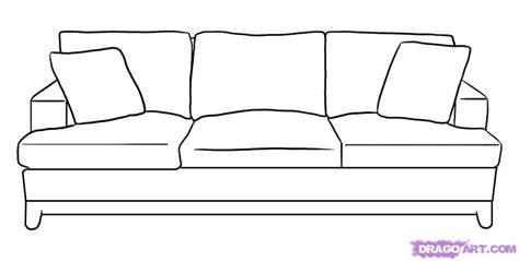 How to Draw a Couch, Step by Step, Stuff, Pop Culture, FREE Online ...