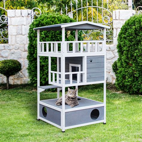 Tucker Murphy Pet™ Maud 4 Floor Indoor/Outdoor Cat House & Reviews ...