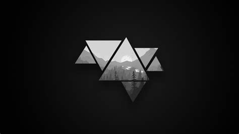 Minimalistic Mountains Black and White Version [2560x1440]. Full ...