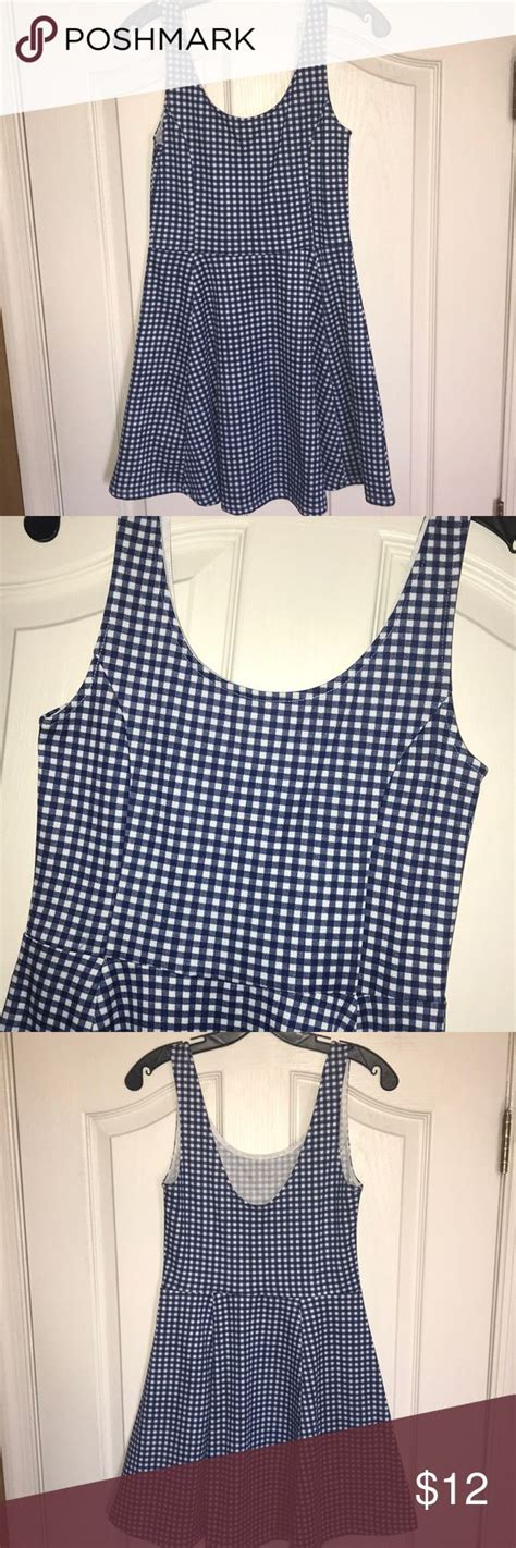 Blue checkered dress