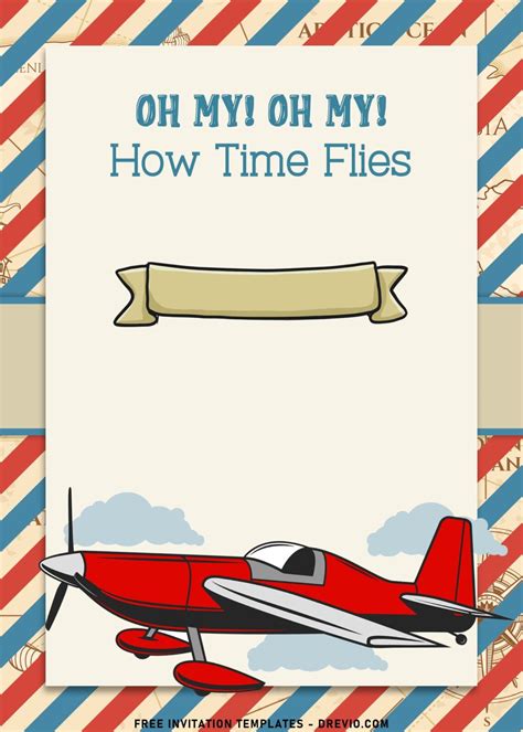 9+ Airplane Birthday Invitation Templates For Kids Birthday | Download ...