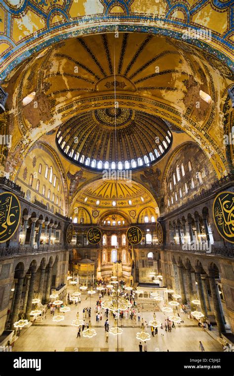 The Hagia Sophia interior architecture, famous Byzantine landmark and ...