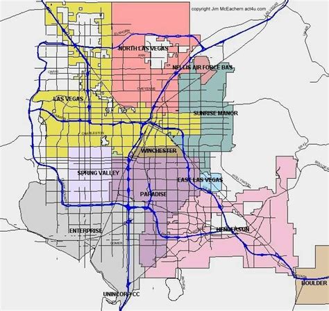 Las Vegas Incorporated Cities Map