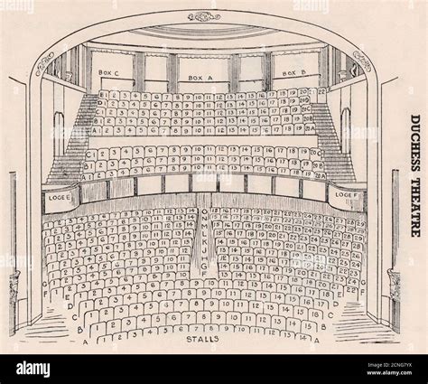 DUCHESS THEATRE vintage seating plan. London West End 1937 old vintage ...