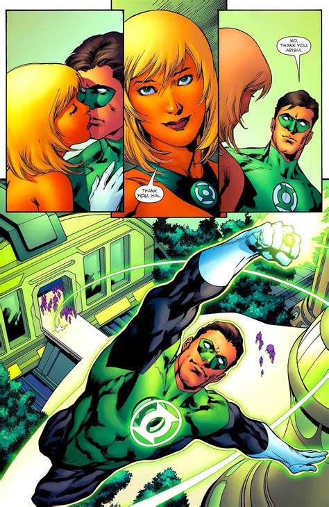 [Comic Excerpt] Arisia and Hal share a kiss since their reunion. (Green ...