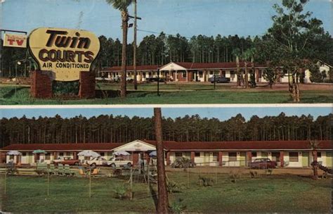 Twin Courts Motel Brunswick, GA Postcard