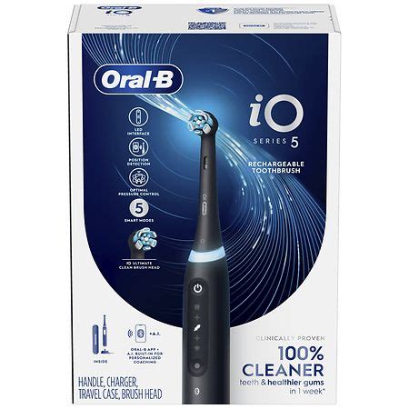 Oral-B iO Series 5 Electric Toothbrush with Brush Head, Rechargeable ...