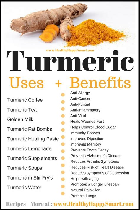 The Best Turmeric Uses + Benefits • Healthy.Happy.Smart. | Turmeric ...