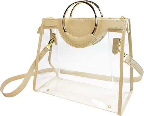 Amazon.com: Capri Designs Classic Ring Tote, Clear Transparent Bag for ...