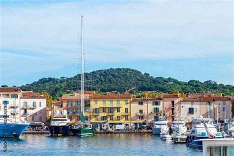 Boats and luxury yachts in por of Saint Tropez, France Stock Photo ...