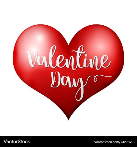 Valentine day heart Royalty Free Vector Image - VectorStock