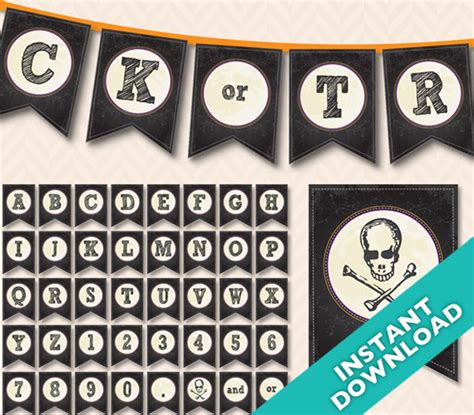 Spooky DIY Printable Halloween Banner ... Use Again and Again - Etsy