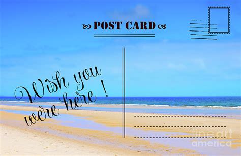 Wish You Were Here summer vacation postcard Photograph by Milleflore Images