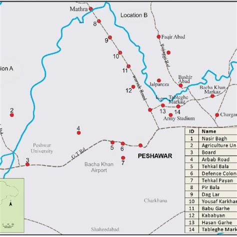 Location map of study area, Peshawar | Download Scientific Diagram