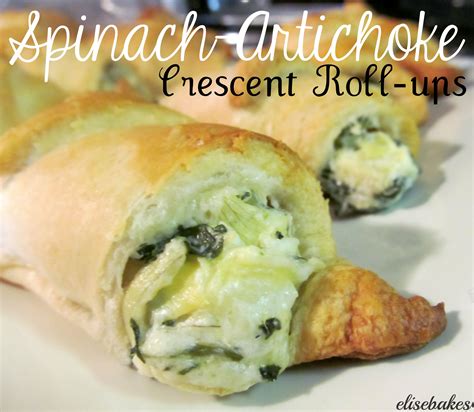 Spinach-Artichoke Crescent Roll-ups | Crescent roll recipes, Artichoke ...