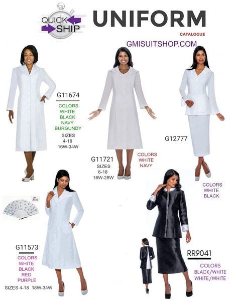 PRINTABLE USHER UNIFORM CATALOG – GMI SUIT SHOP