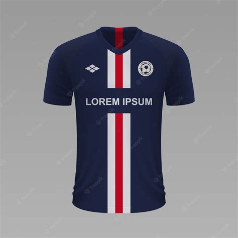 Premium Vector | Realistic soccer shirt Paris PSG, jersey template for ...