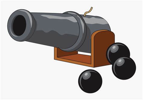 Transparent Cannon Clipart - Cartoon Pirate Cannon, HD Png Download ...