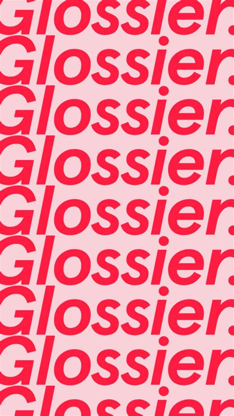 Glossier Phone Wallpaper Design in Red and Pink