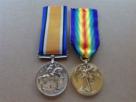 WWI MEDAL PAIR BRITISH WAR AND VICTORY MEDALS | ANZAC | WORLD WAR I ...