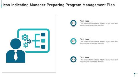 Icon Indicating Manager Preparing Program Management Plan ...