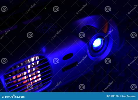 Projector stock photo. Image of neon, light, telecconnunications - 93521274