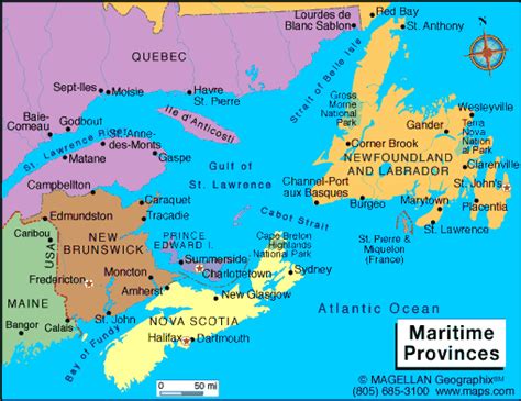 Maritime Provinces Map | Infoplease