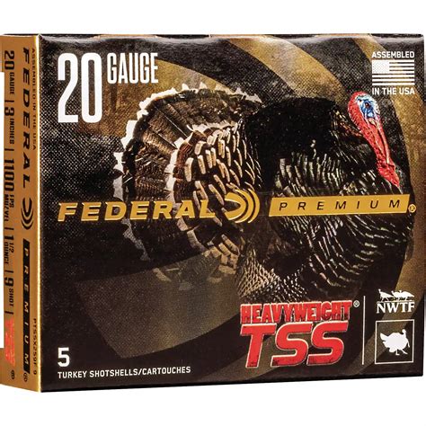 Federal Premium TSS Heavyweight Turkey 20 Gauge Shotshells - 5 Rounds ...