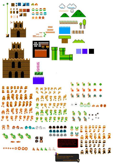 Super Mario World Sprite Sheet