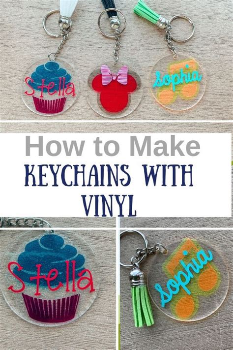 DIY Acrylic Keychains with Vinyl | Keychain craft, Keychain design, How ...