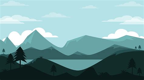 Mountains Landscape Minimal 4K, Mountains, Landscape, Minimal, HD ...