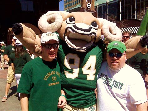 Me, EJ and CSU Mascot CAM The Ram. | At the Ram Rally in Dow… | Flickr