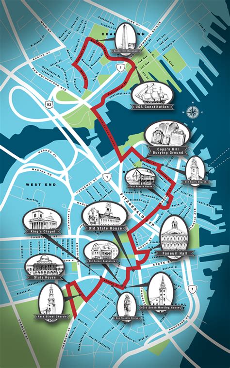 Freedom Trail Map Sites With Printable