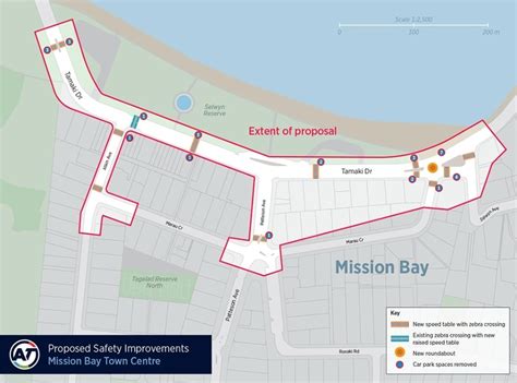 Mission Bay Safety Improvements Map - Greater Auckland