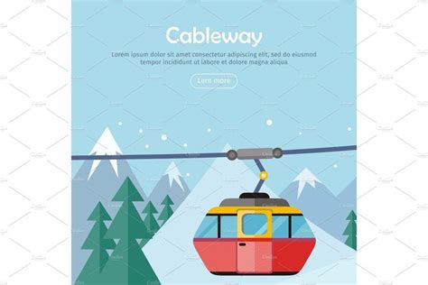 Cableway on Mountain Landscape. Web | Mountain landscape, Landscape ...