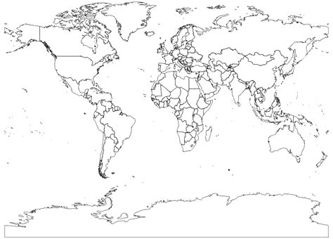 Outline Map Of Countries Of The World