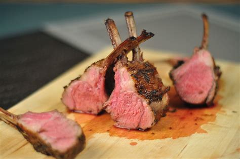 Seared New Zealand Rack of Lamb - Medium Rare : food