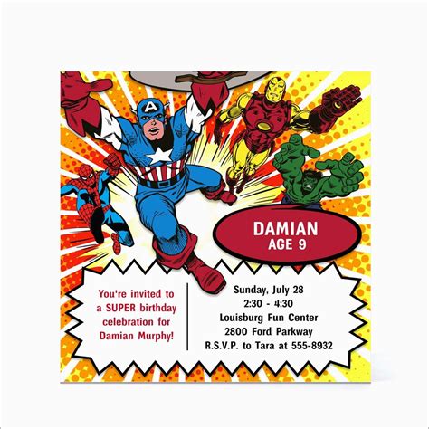 Free Printable Avengers Birthday Party Invitations | Free Printable