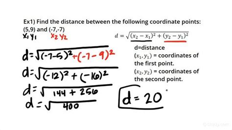 How to Use the Distance Formula Given 2 Coordinate Points | Drama ...