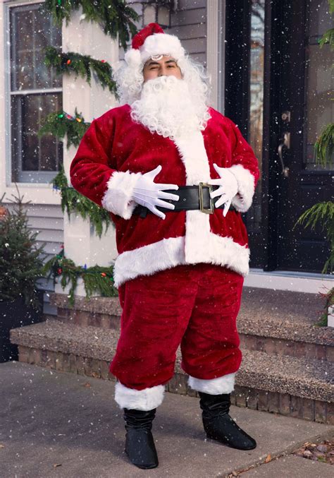 Plus Size Men's Regal Santa Suit Costume | Plus Size Christmas Costumes