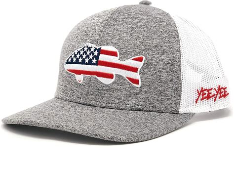 Yee Yee American Bass Hat Grey at Amazon Men’s Clothing store