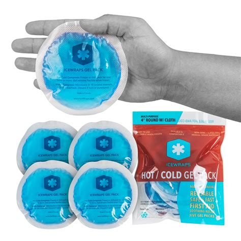 Buy ICEWRAPS Round Hot and Cold Gel Ice Packs Reusable with Cloth ...