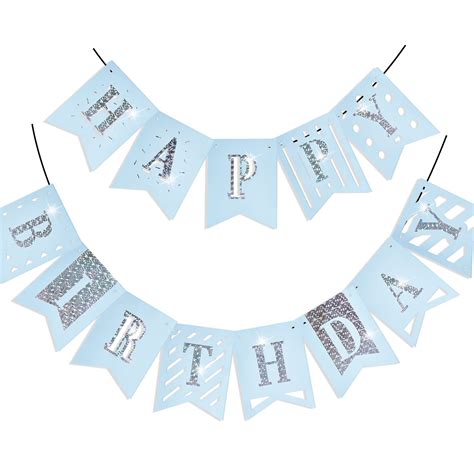 Buy PartyWoo Happy Birthday Banner, Happy Birthday Sign Banner, Pastel ...