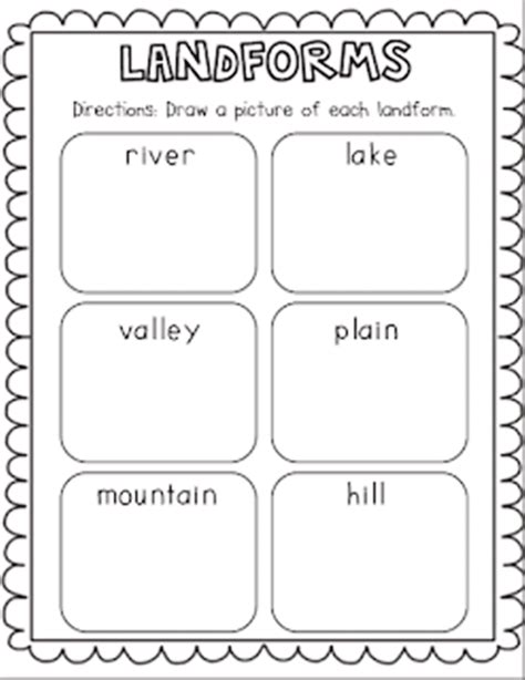 Landforms Worksheets Pdf Free