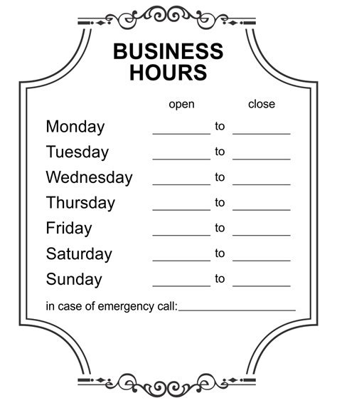 Office Hours Sign Template Free - FREE PRINTABLE TEMPLATES